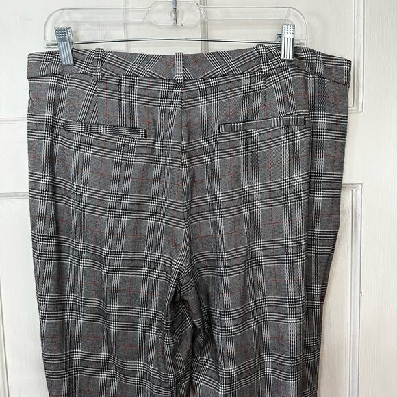 Zara Basic Plaid Pants Dark Academia Womens Large Tuxedo Stripe Pockets Career - Picture 6 of 7